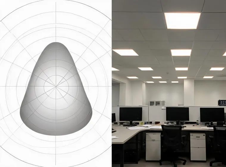 Optical analysis of office luminaires